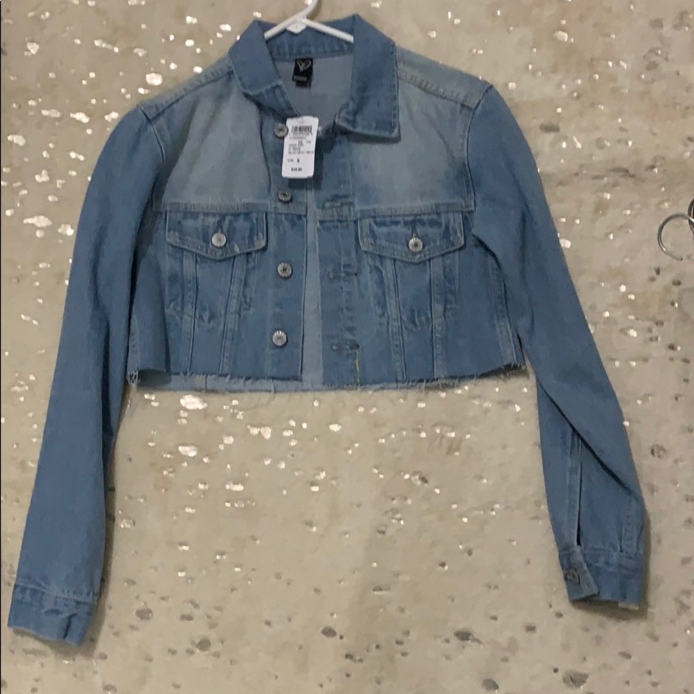 Crop jean jacket